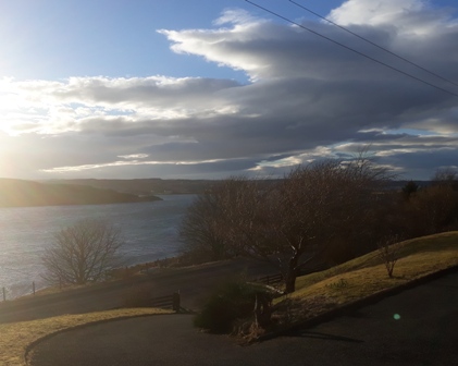 View from Sharpe Engraving workshop at Kensaleyre, looking north down Loch Snizort