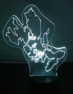 Isle of Skye night light created by Skye Laser Crafts