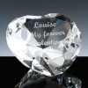 Optical Crystal Gift 2.5 inch Heart, Single, Velvet Casket