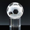 Optical Crystal Sports Trophies 4 inch Football, Single, Velvet Casket